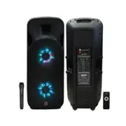 Mr. Dj LETS JUMP 3-Way dual 15” portable Active full range speaker, 5000 Watts P