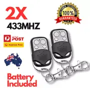2X Universal Remote Control Key 433MHz for Roller Doors Gates Sliding STATIC