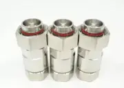 3X Ternary Brass Plated 4.3/10 Male DIN RF Coaxial Connector 1/2 Superflex Cable