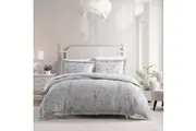 Laura Ashley Elderwood Double Quilt Cover Set w 2x Pillowcases Bedding Steel