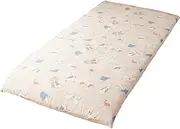 Merry Night Peter Rabbit (TM) Futon Cover, Fluff, ECL Beige, Approx. 41.3 x 84.6 inches (105 x 215 cm), Single Long, Easy to Put in and Take Out, Zipper On One Side 82.7 inches (210 cm), for Futon