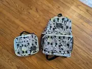 Disney Minnie Mouse Full Size Backpack And Matching Lunch Box/Bag