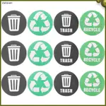 垃圾桶回收貼紙垃圾箱垃圾標誌防水貼花標誌標籤回收 12 件 DAILIYUAN