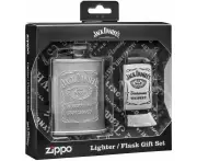 Zippo Jack Daniels and Flask & Windproof Lighter Gift Set - Made in USA