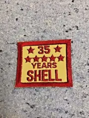 SHELL OIL GAS EMPLOYEE 35 YEARS OF SERVICE PATCH NOS EMBLEM'S 35 Years Service