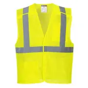 Industrial Safety Mesh Vest. Visibility Reflective Safety Security Work Top XL