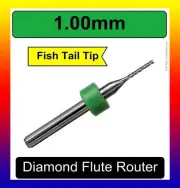 1mm Router Bit Carbide Diamond Pattern Flutes One Piece Carbon Fiber CNC R114