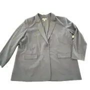 Nordstrom Blazer Smoky Blue Plus Size 3X Classic Women’s NWT Professional Career