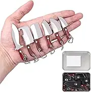 Mini Knife Set Chef Tiny for Package Opener Box Cutter Bottle Opener- of 6