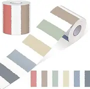 Zonon 65 Feet Classroom Stripes Bulletin Board Borders Decoration Colorful Pop Stripes Straight Rolled Border Trim Decorative Bulletin Stickers for School Chalkboard Home Office Party Decor(Morandi)