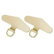 Metal Phone Tether Tab, Metal Phone Patch, Universal Cellphone Lanyard Gold