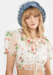 [For Love & Lemons] Ivory Jaclyn Blouse