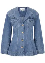 Ganni Denim Blazer - 42 (UK14 / L) 42 (UK14 / L)