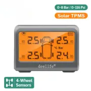 Solar TPMS Car Tire Pressure Monitoring System Internal External Sensors TMPS