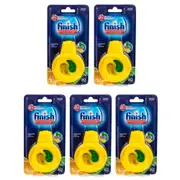 5x Finish 4ml Dishwashing Hanging Freshener w/ Clip for Dishwasher Lemon & Lime