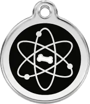 Stainless Steel Red Dingo Atom ID Collar Charm Dog Tag Small Medium Large
