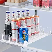 [YDCZTYGY] Drink Organizer Spring Sliding Pusher Holder Soda Pop Can Dispenser for Fridge Storages