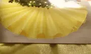 JACLYN SMITH Tree Skirt Christmas GLIMMER AND GLISTEN Gold Ruffle 48 inch NEW