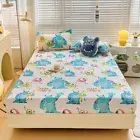 Sulley & Mike Wazowski Bed Decor Set Fitted Sheet Single/Double/Queen/King Size