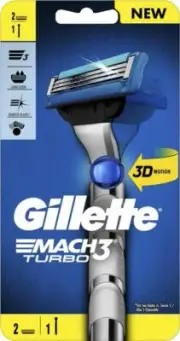 Gillette Mach3 Turbo Razor Handle and Cartridges