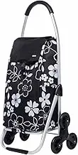 Foldable Shopping Cart for Groceries with Removable Bag, Portable Grocery Shopping Cart with Wheels, Collapsible Lightweight Large Hand Truck for Supermarket(C)