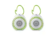 2PK Homedics MyBaby SoundSpa Music On The Go Speaker for Stroller Pram White GRN