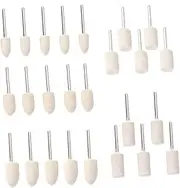 CHILDWEET 30pcs Wool Polishing Wheel Set for Jewelry Glass and Mechanical Parts Buffing Accessories for Beauty Equipment Stainless Steel and Smooth Finishes