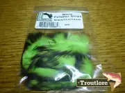 BLACK & CHARTREUSE MICRO PULSATOR STRIPS HARELINE NEW FLY TYING MATERIALS