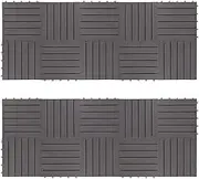 Decking Tiles 20 pcs Grey Wash 30x30 cm Solid Acacia Wood,Flooring & Carpet 14.4KG-3054432