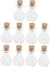 Ciieeo 10PCS Glass Perfume Bottles with Cork Stopper Wishing Drift Bottles High Transparency Storage for Essential Oils Travel Friendly Design