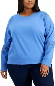 Tommy Hilfiger Women's Plus Everyday Soft Long Sleeve Pullover