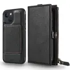 For iPhone 13 Mini / 12 Mini Leather Magnetic Wallet Card Flip Case Stand Cover