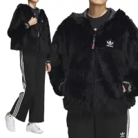 在飛比找momo購物網優惠-【adidas 愛迪達】NEW FUR JKT 女款 黑色 