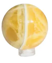 Orange Calcite Sphere - Stand Included - B