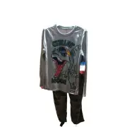 Wonder Nation Boys Chillin Mode 2-Piece Sleep Set, Size L 10-12