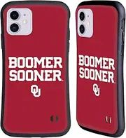 Head Case Designs Officially Licensed University of Oklahoma OU Boomer Hybrid Case Compatible with Apple iPhone 11