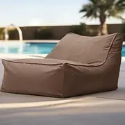 Bean Bag Chairs Cover for Adults Outdoor Waterproof Oxford Chaise Lounge Pouf Cover No Filler Garden Beach Camp Beanbag Sofa Bed Puff Salon (Color : Brown, Size : Empty Cover)