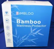 Imbloo Bamboo Mattress Protector Cal-King Waterproof Cooling White BRAND NEW