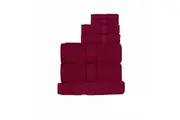 Kingtex 550gsm Cotton 7 Pce Towel Set Burgundy