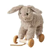 Jiggle & Giggle Bunny Plush Animal Pull Along Baby/Toddler Play Toy Grey 12m+