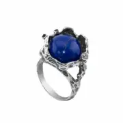 Unique 925 Sterling Silver Lapis Lazuli Gemstone Ring Handmade Israel All Sizes