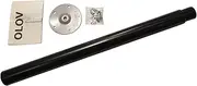 IKEA OLOV Steel Table Leg - Black Painted - Adjustable Between 60 - 90 cm - with Protective Cap for Floor and Includes Screws for Table Top