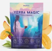 Yerba Magic | Yerba Mate Instant Tea Powder | Peach Mango Flavor | 30 Servings