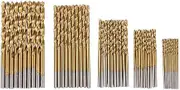 Drill Bit Set, Vidillo 60pcs Titanium Twist Drill Accessories Tool Set 1/1.5/2/2.5/3/3.5 mm HSS Metal Drill Bits Kit for Workshop Wood Aluminum