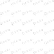 [vcmart] 30pcs Clear Nose Studs Retainers 18G Flat Top Nose Bone Hide Piercing Jewellery for School Work L Shaped