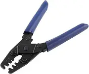 Terminal Wiring Crimp Pliers, 5 Crimp Sizes in One Tool, Double-Hinge Mechanism, Comfortable Handle Grips, Thin, For and Fully Insulated Butt Terminals Connectors, High-Carbon