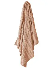 [Aura Home] Cable Knit Throw in Rosewood