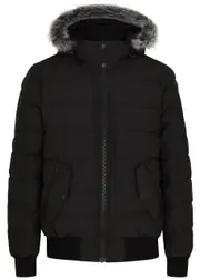 Moose Knuckles Scotchtown Quilted Shell Bomber Jacket - Black - S S