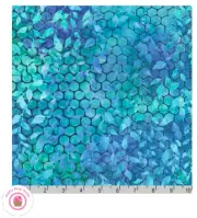 Kaufman AZULA Artisan Batiks 19774 78 Aqua Blue Peacock LUNN Quilt Fabric