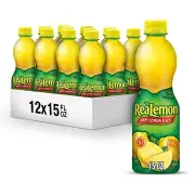 100% Lemon Juice, 15 fl oz bottle (Pack of 12), Made with Lemon Juice from Co...